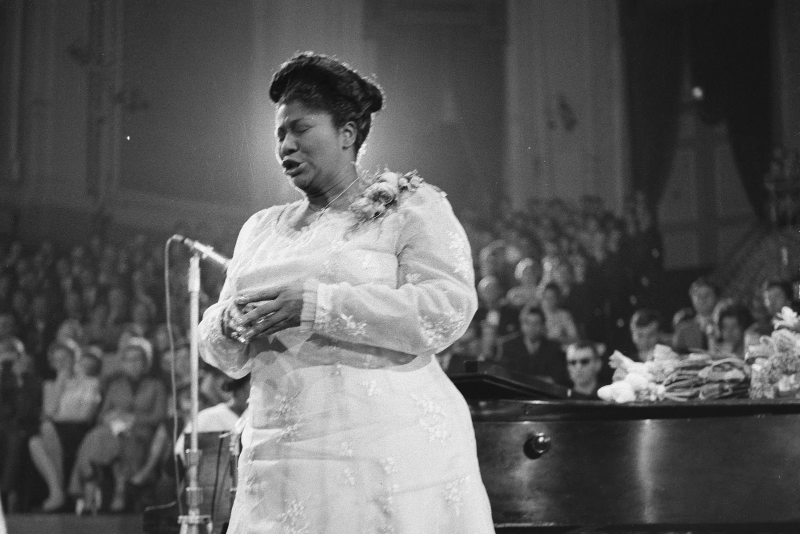 Mahalia Jackson in concerto al Concertgebouw di Amsterdam nel 1961